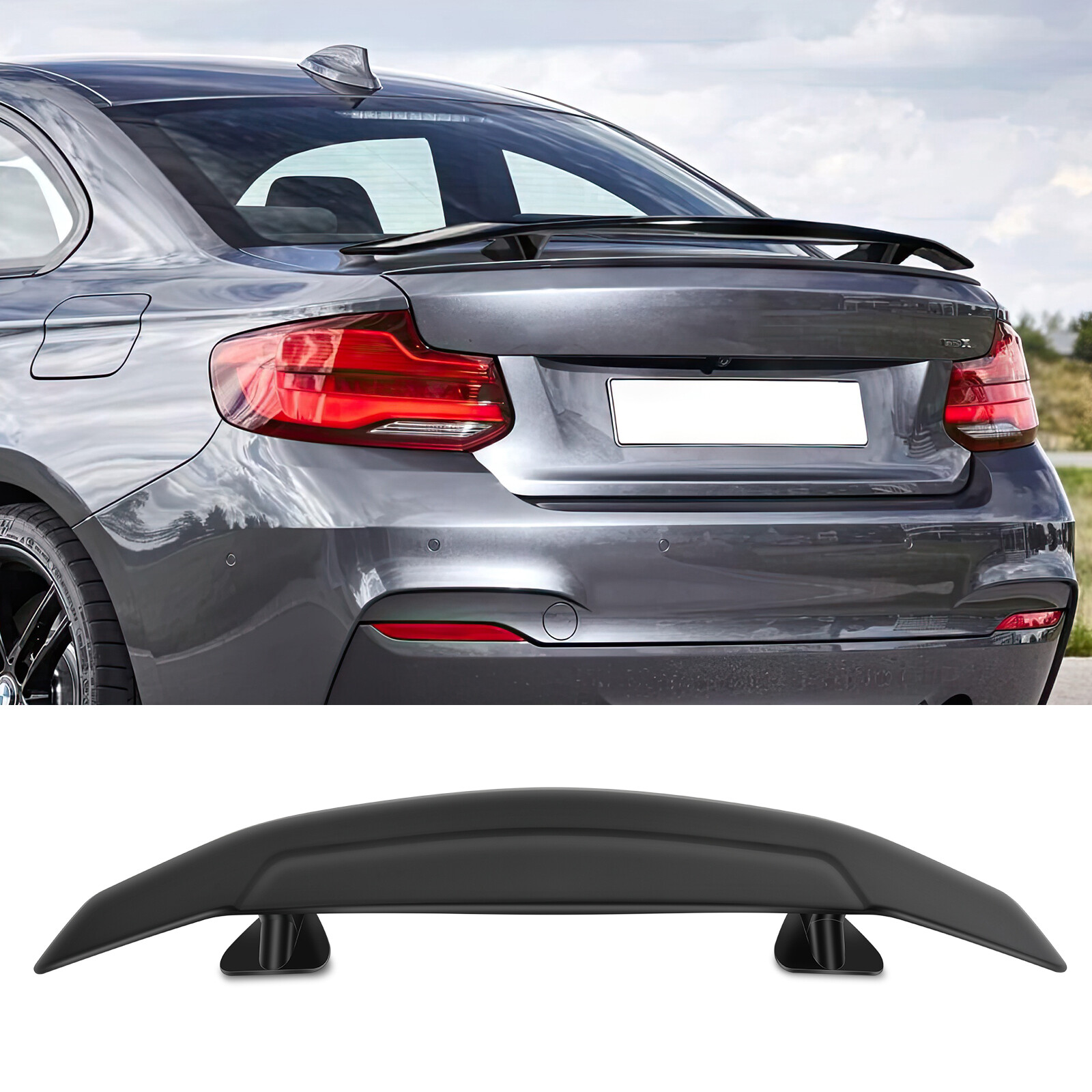 47"Matte Black ABS Car Rear Trunk Spoiler Wing Tail Lip Kits For Maserati Ghibli