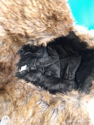 Vintage Suede Leather Real Rabbit Fur Trapper Aviator Hat  display picture 1