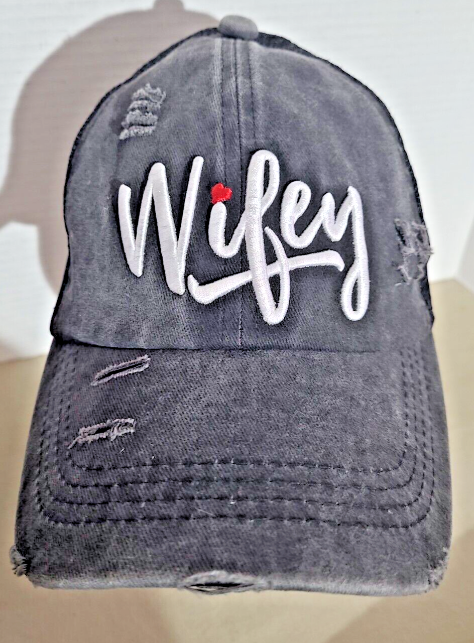 Cappellino da baseball ricamato 3D MOGLIEY coda di pony camionista rete denim taglia regolabile