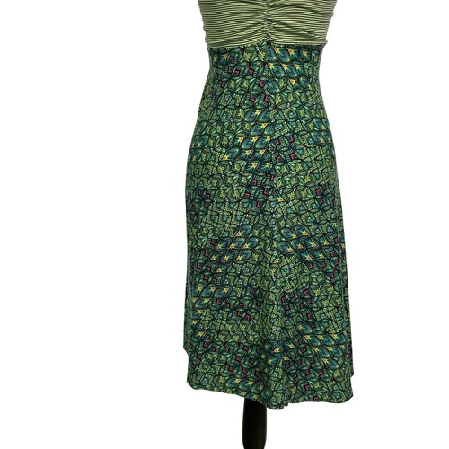 Vestido halter Patagonia, talla XS, algodón/lyocel, azul/verde - Imagen 9 de 12