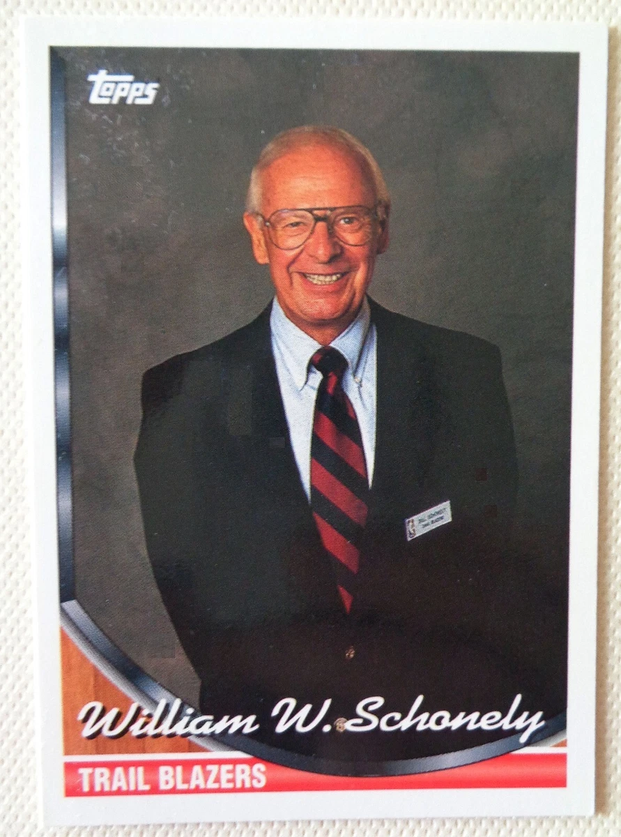 BILL SCHONELY Promo 93-94 ANNOUNCER CARD NBA Topps Portland Trailblazer  Blazers | eBay