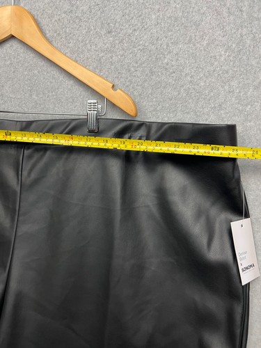 Nine West Womens Pull on Legging Mid-Rise Pull-On Faux-Leather Pants Size 4X - Picture 9 of 11