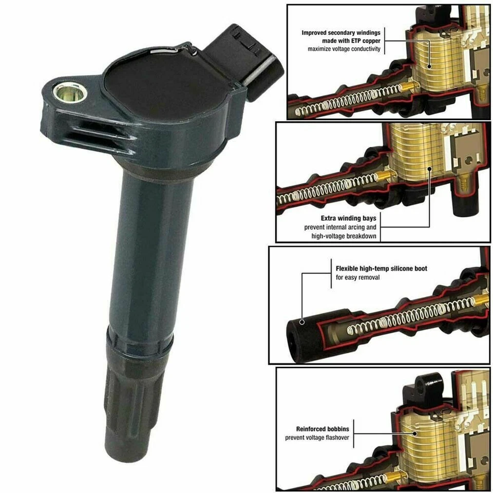 Paquete de 6 bobinas de encendido para Toyota RAV4 Camry Lexus RX350 ES350 3,5 L UF487 C1601 Foto 4 de 4