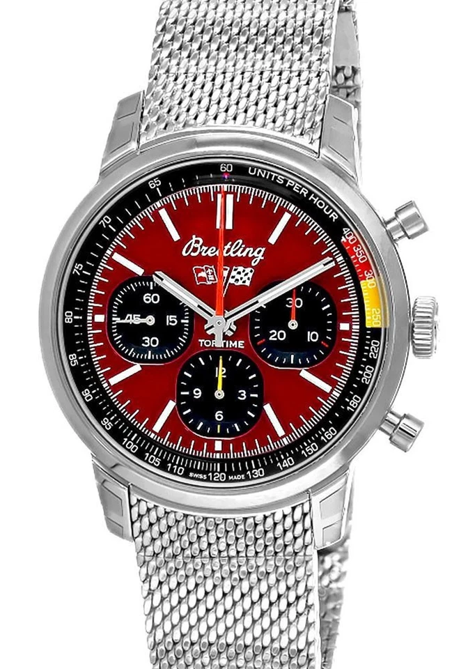 BREITLING Top Time B01 Chevrolet Corvette 41mm Red Dial Men's Watch AB01761A1K1A