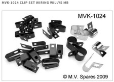 M.V. Spares MVK-1024 Wiring Clip Set - Willys MB