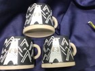 3 ARWEN POTTERY BLACK BEAR mugs NORDIC STYLE etched NEVER USED! new! EXCELLENT! — photo 9