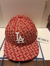 New Era 59fifty Ladies Los Angeles Dodgers Red Logo Baseball Cap Size 8