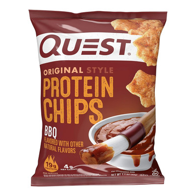 BBQ Protein Chips, 19G Protein, 4G Net Carb, Low Carb, Gluten Free, 1.1 Oz (Pack