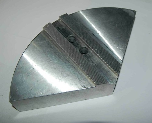 10"(D) x 3.0"(H) Full Grip Aluminum Pie Soft Jaws for Power Chucks 1 Set (3 Pcs) - Foto 4 di 4