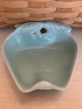 Vintage Hoenig Pottery of California Blue/Turquois  Apple Shaped Bowl 734 