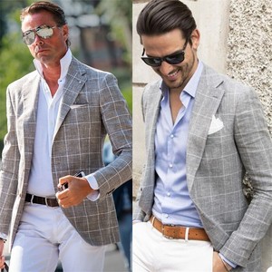 grey plaid jacket