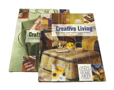 Creative Home Arts Club, Craft Techniques and Creative Living, 2 Books VTG