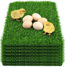 8 Pack Chicken Nesting Box Pads - Washable Artificial Grass Nesting Pads - Chick
