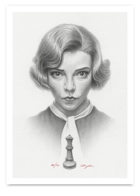 Rory Kurtz Queen's Gambit  The Queen  5x7 Art Print 2020 NEW SEALED Rare