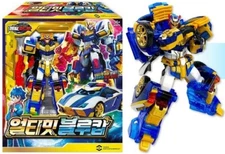 Ultimate Blue Cop Police Car Metal Cardbot Transformer Action Figure TV Anime