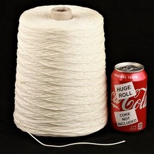 BULK LOT Solid White 43 Needloft Nylon Craft Cord - 4,000 feet USA