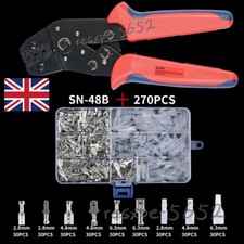 270Pcs Cable Lugs Car Electrical Wire Terminals Crimp Connectors With Sleeves UK