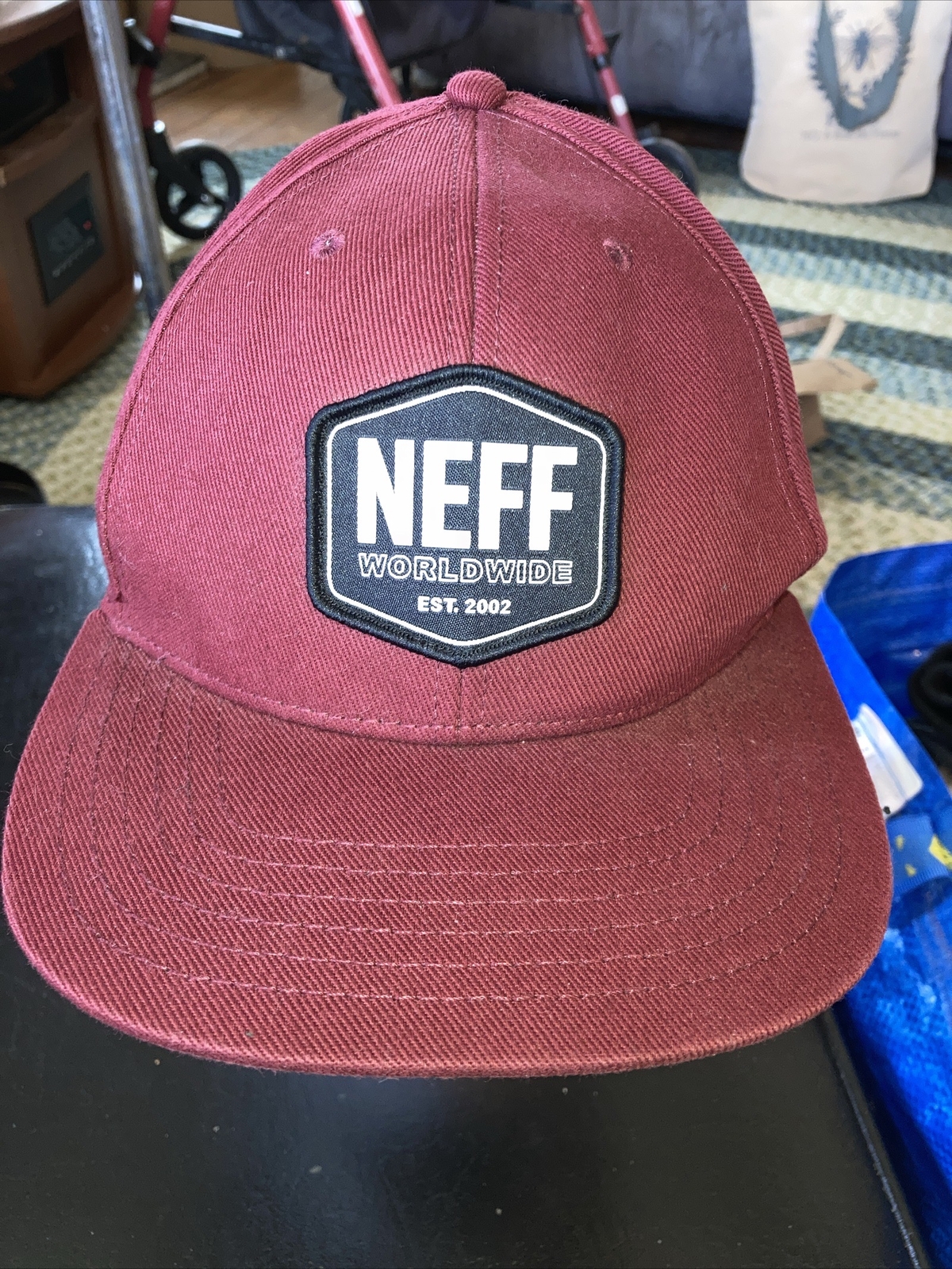 Neff Worldwide Est 2002 Burgandy Baseball Hat eBay