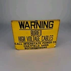 Vintage 20" SSP Porcelain Enamel Warning High Voltage Chatfield MN Sign