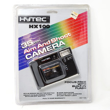 Vintage Point And Shoot Camera Hyman Hytec HX100 35mm Aim Pocket Focus Flash New