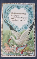 1910 Baby Announcement Postcard Glen Swanson Eaton Colorado Cancel