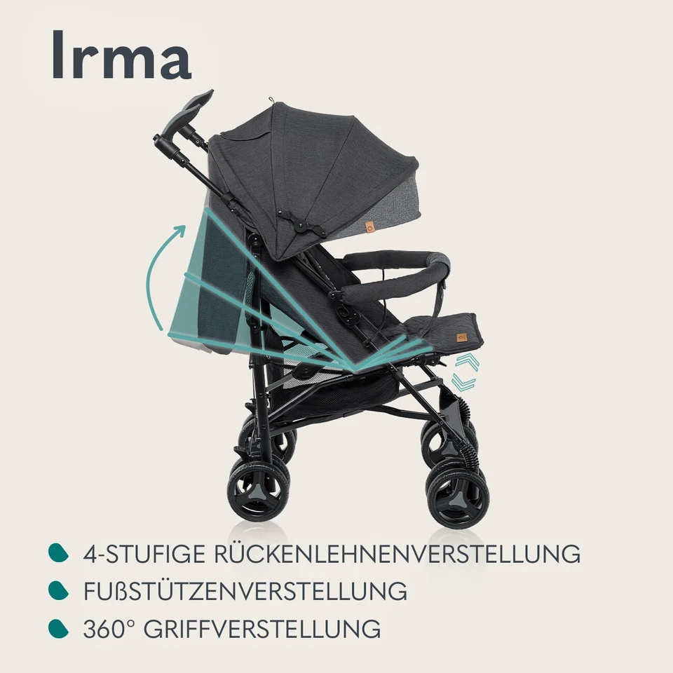 Kinderwagen LIONELO Irma bis 15 kg klappbar Reisebuggy Buggy Kindersportwagen - Bild 3 von 4