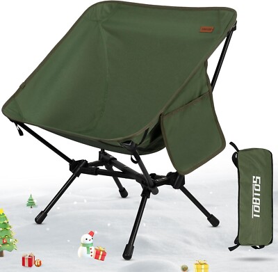 TOBTOS Ultralight Camping Chair, Portable Folding Backpacking Chair, Compact 