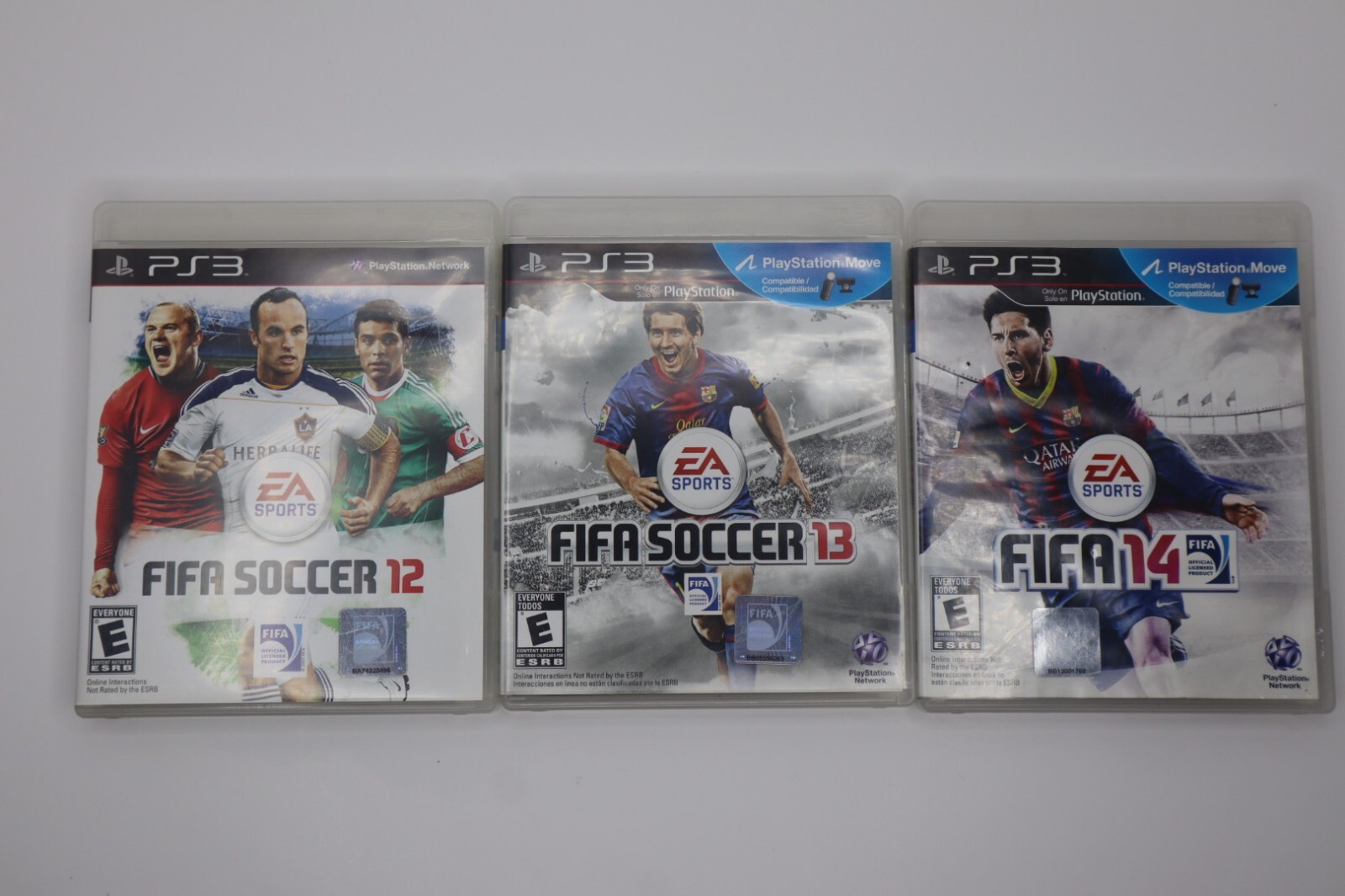 PS3 Games Lot Of 3: FIFA 12, 13 & 14 Soccer Collection Kick It Off Bundle