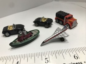 Lot of 5 micro machines Galoob 1987  Truck  Plane  Cars Boat