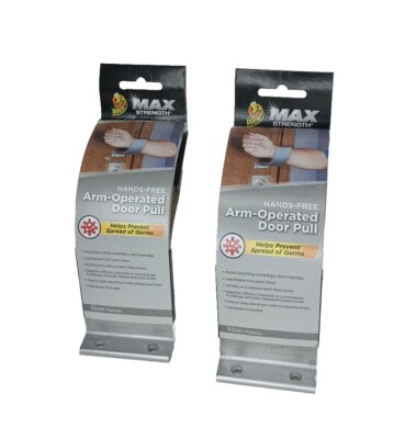 Pak Of 2 Duck Max Strength HANDS FREE Arm Operated Door Pull With Hardware 