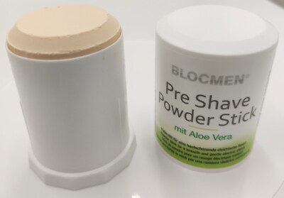 Pre Shave Puder Talkum Sticks von Blocmen UK Talkumpuder Aloe Vera Sensitive