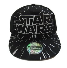 Disney Star Wars Black Snap Back Hat Cap One Size New with Tags