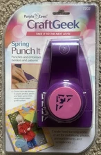 NEW! Purple Cows Craft Geek Punch It Spring Embosses Borders +Patterns Free Ship