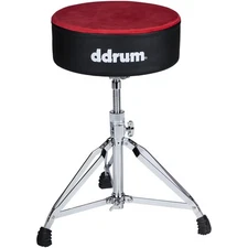Ddrum FAT Round Drum Throne, Red Velvet