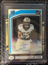 2024 Clearly Donruss Jaylan Ford #92 Auto RC Rookie New Orleans Saints