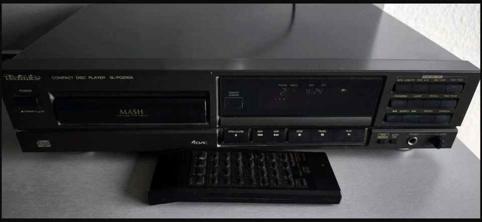 TECHNICS CD Player SL-PG 200A Disc Spieler inkl. orig Fernbedienung MASH Wandler - Bild 2 von 4