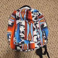 Multicolor Geometric Unisex Kids Polyester Ba...
