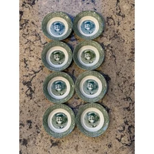 Set of 8 Vintage The Old Curiosity Shop Green Fruit Dessert Sauce Bowl-Royal USA