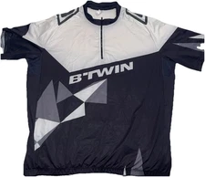 BTWIN Cycling Jersey Decathlon Mens•XL Biking Shirt Breathable Pockets Athletic