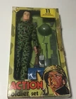 1960'S ACTION SOLDIER SET GI JOE CAMO LOOKALIKE W ACCESSORIES & BOX  MADISON CO