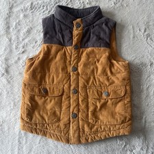 Tommy Bahama Kids Corduroy Quilted Snap Dress Puffer Vest Boys Size 4T