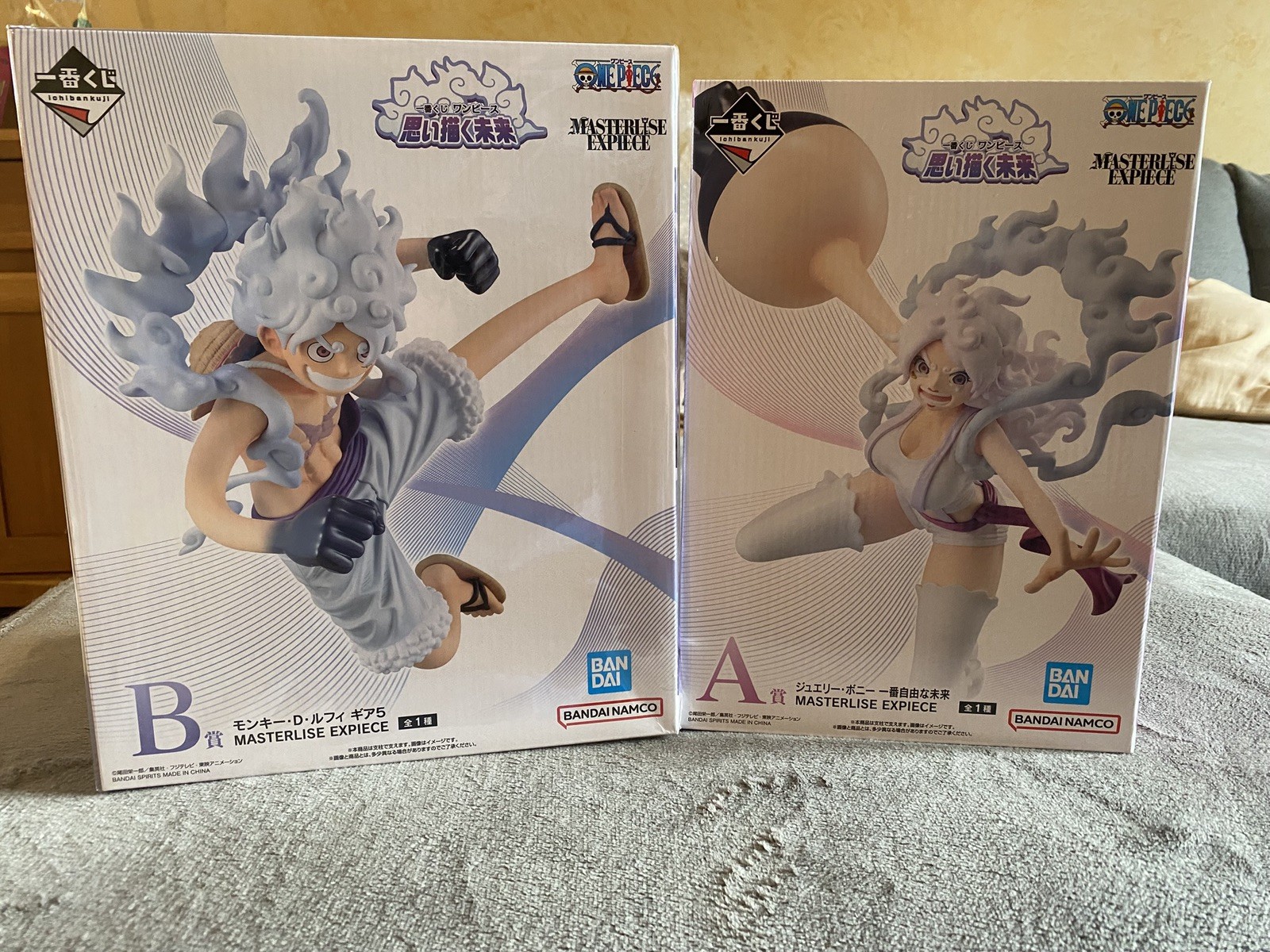 Figurines One Piece Luffy Gear 5 et Bonney Ichiban Kuji pour décorer votre espace geek