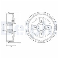 2X Bremstrommel Hinten FüR Dacia Logan 3K LS 1.6 08 Bis 26 Delphi B4D400 K9K838