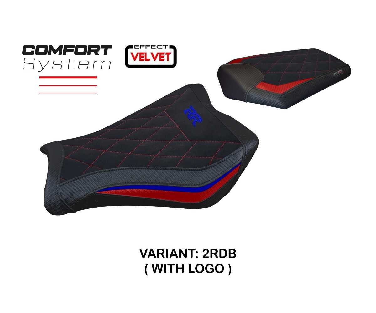 Seat cover Janela velvet Comfort Red-black + logo TPZ Honda CBR 1000RR 2008 2016