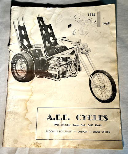 A.E.E. Cycles Catalog 1968 / 1969 Chopper/Custom Parts Harley BSA Triumph Honda