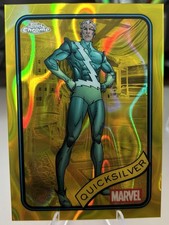 2025 Topps Chrome Marvel Quicksilver Yellow Lava Refractor #121