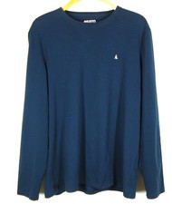 T-shirt uomo Musto manica lunga logo blu navy XL strato base cotone outdoor ottime condizioni