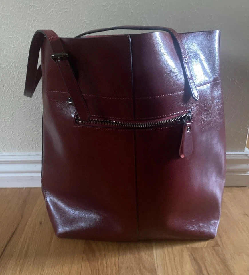 F-ZONE Women's Genuine Leather Tote Shoulder Bag Handbag - Image 2 of 4