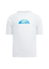 Kanu Surf Boys Bermuda Rashguard Size 6 White Short Sleeve UV Swim Shirt NWT