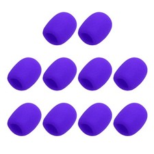10pcs Microphone Foam Covers, 40mm 1.57" ID 10mm 0.39" Thickness, Purple